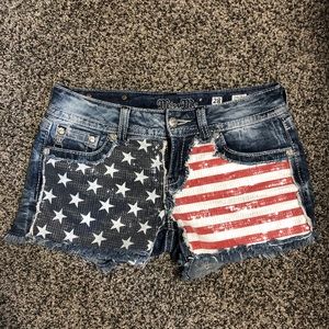 Miss me American flag shorts